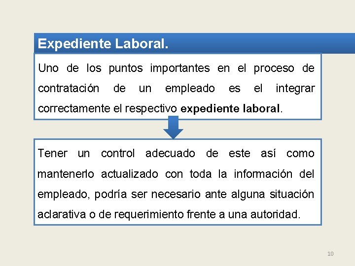 Expediente Laboral. Uno de los puntos importantes en el proceso de contratación de un