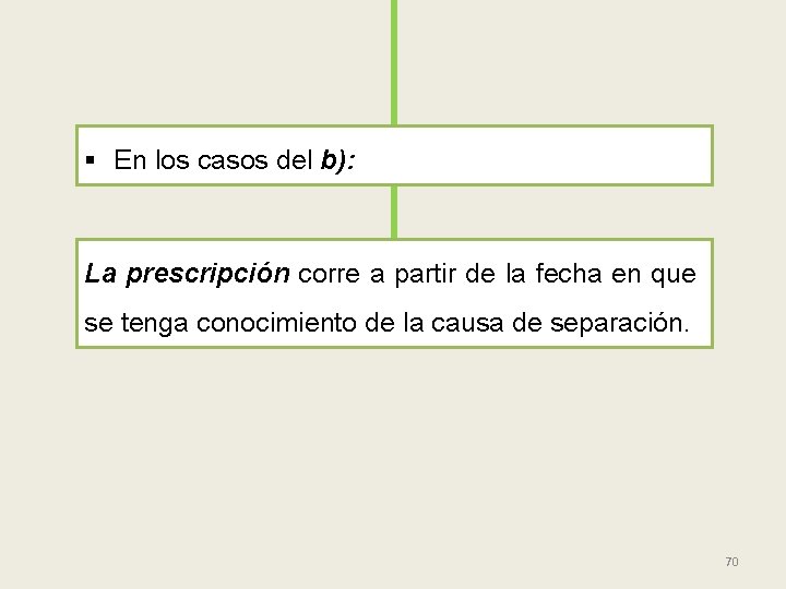 § En los casos del b): La prescripción corre a partir de la fecha