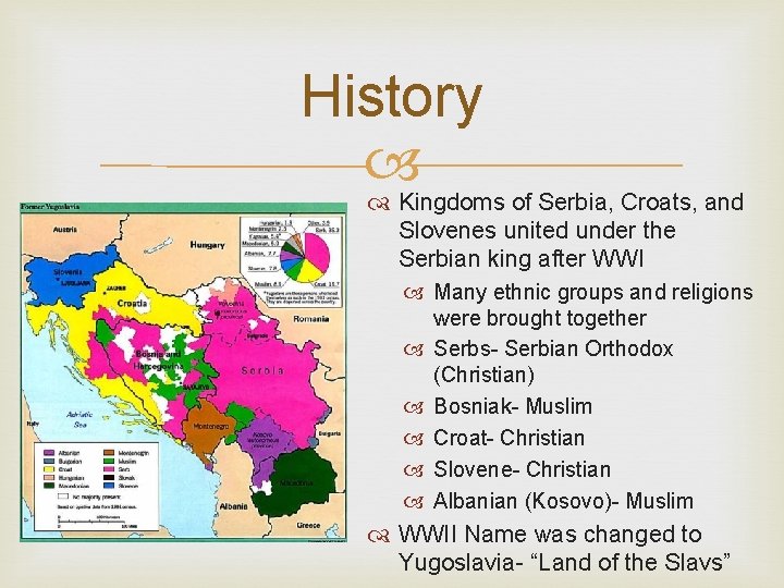 History Kingdoms of Serbia, Croats, and Slovenes united under the Serbian king after WWI