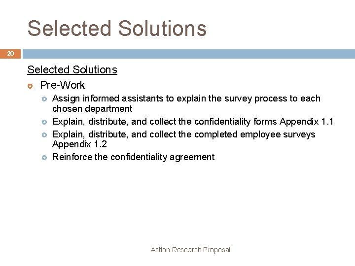 Selected Solutions 20 Selected Solutions £ Pre-Work £ £ Assign informed assistants to explain