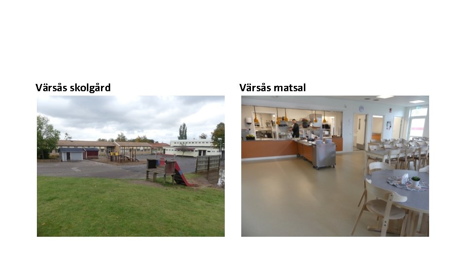 Värsås skolgård Värsås matsal 