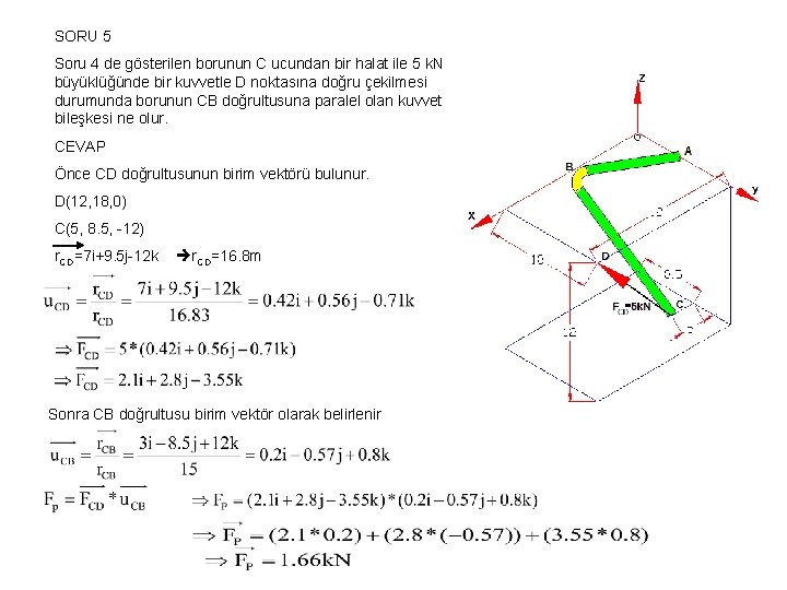 SORU 5 Soru 4 de gösterilen borunun C ucundan bir halat ile 5 k.