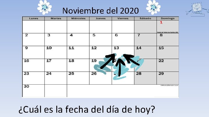 Noviembre del 2020 ¿Cuál es la fecha del día de hoy? 