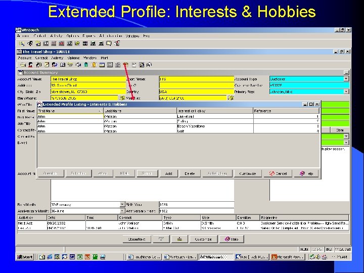 Extended Profile: Interests & Hobbies 