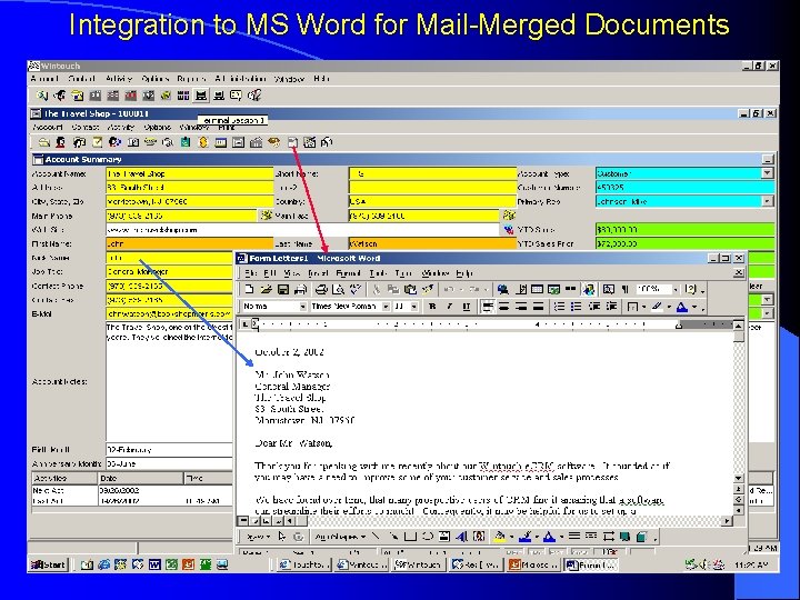 Integration to MS Word for Mail-Merged Documents 