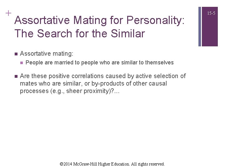 Chapter 15 Personality and Social Interaction 2014 Mc