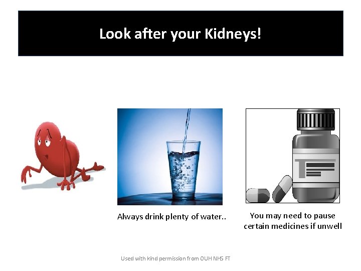 Look after your Kidneys! Always drink plenty of water. . Used with kind permission