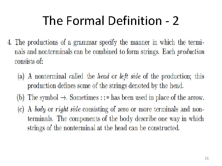 The Formal Definition - 2 15 