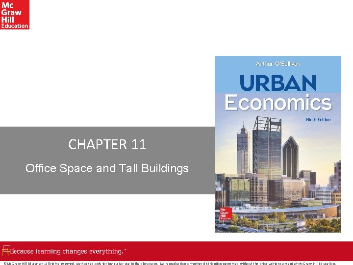 CHAPTER 11 Office Space and Tall Buildings ©Mc. Graw-Hill Education. All rights reserved. Authorized