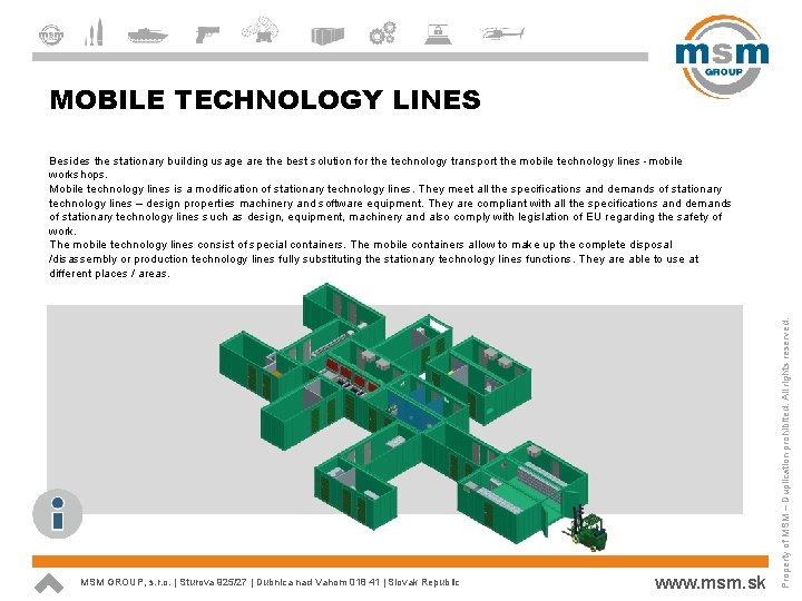MOBILE TECHNOLOGY LINES MSM GROUP, s. r. o. | Sturova 925/27 | Dubnica nad