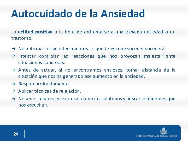 Autocuidado de la Ansiedad La actitud positiva a la hora de enfrentarse a una Autocuidado de la Ansiedad La actitud positiva a la hora de enfrentarse a una