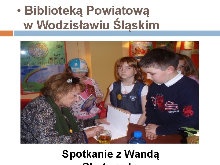  • Biblioteką Powiatową w Wodzisławiu Śląskim Spotkanie z Wandą 