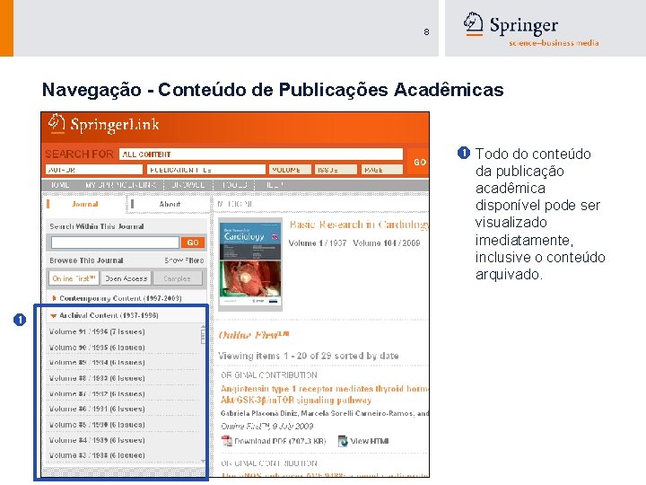 8 Navegação - Conteúdo de Publicações Acadêmicas Todo do conteúdo da publicação acadêmica disponível