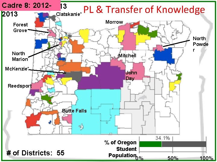 Cadre 8: 2012 -2013 2012 PL Clatskanie* 2013 & Transfer of Knowledge Morrow Forest