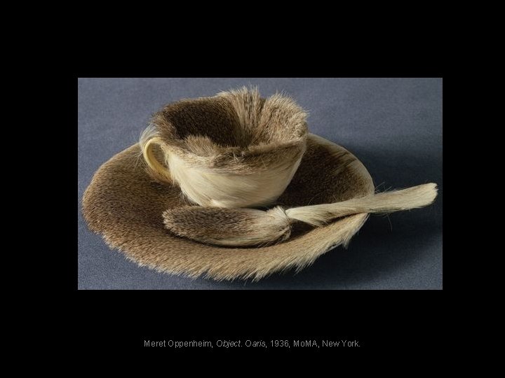 Meret Oppenheim, Object. Oaris, 1936, Mo. MA, New York. 