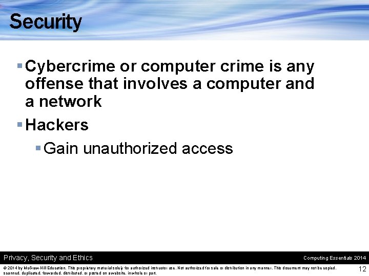 Security § Cybercrime or computer crime is any offense that involves a computer and