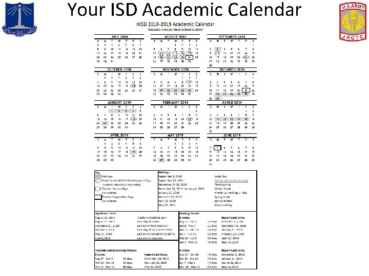 Your ISD Academic Calendar 