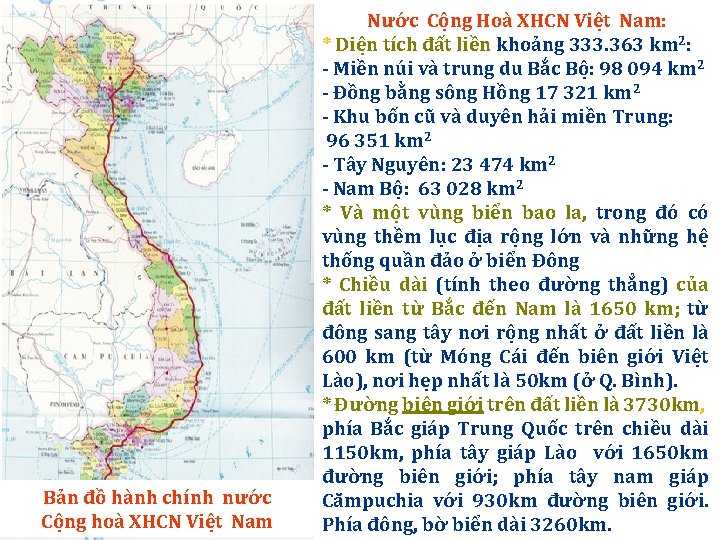 Bản đồ hành chính nước Cộng hoà XHCN Việt Nam Nước Cộng Hoà XHCN