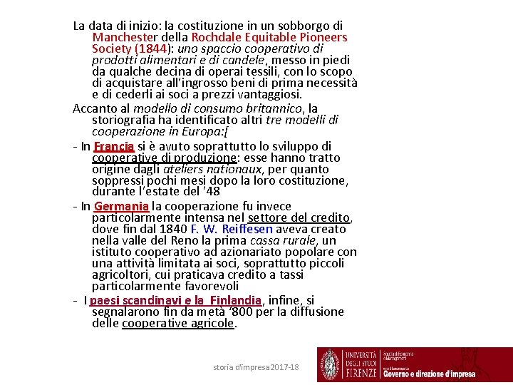 La data di inizio: la costituzione in un sobborgo di Manchester della Rochdale Equitable