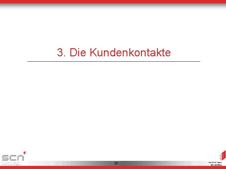 3. Die Kundenkontakte 20 