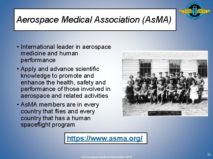 Aerospace Medical Association (As. MA) • International leader in aerospace medicine and human performance