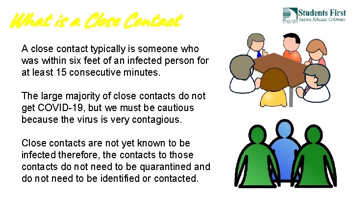 What is a Close Contact A close contact typically is someone who was within What is a Close Contact A close contact typically is someone who was within