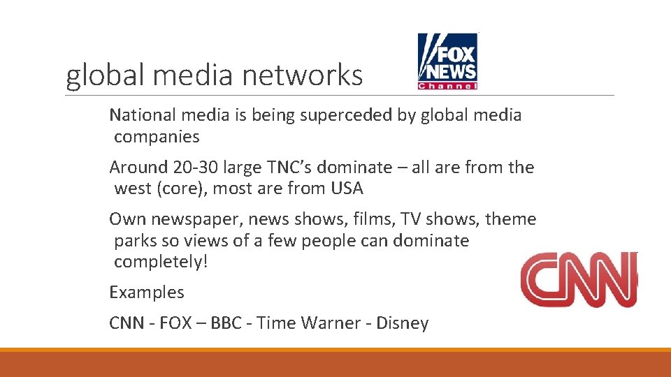 global media networks National media is being superceded by global media companies Around 20