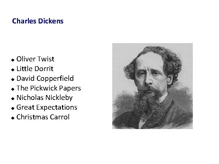 Charles Dickens Oliver Twist Little Dorrit David Copperfield The Pickwick Papers Kliknutím lze upravit