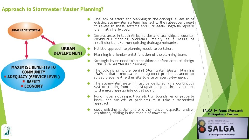 Approach to Stormwater Master Planning? The lack of effort and planning in the conceptual