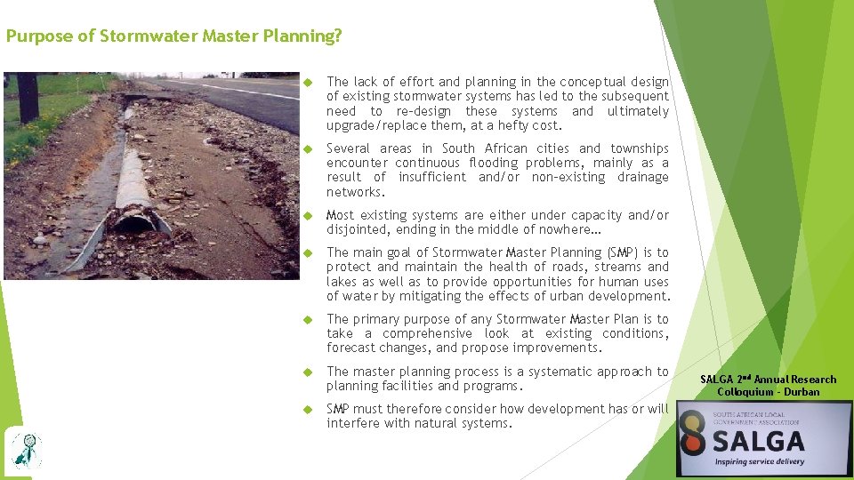 Purpose of Stormwater Master Planning? The lack of effort and planning in the conceptual