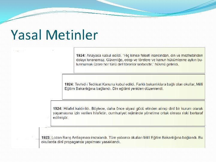 Yasal Metinler 