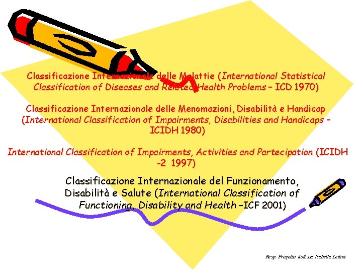 Classificazione Internazionale delle Malattie (International Statistical Classification of Diseases and Related Health Problems –