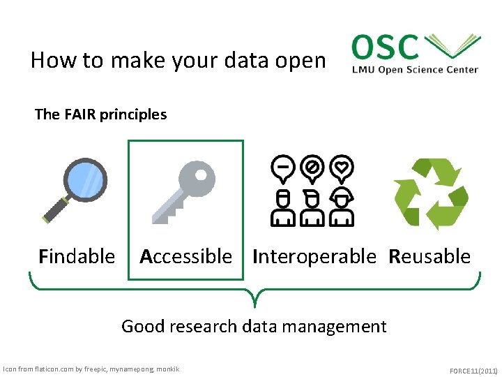 How to make your data open The FAIR principles Findable Accessible Interoperable Reusable Good