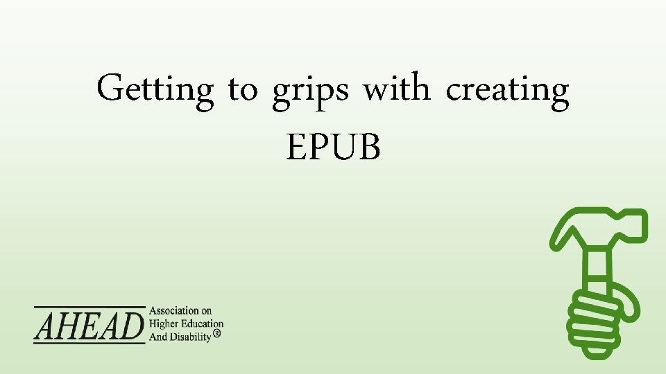 Getting to grips with creating EPUB 