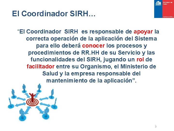 El Coordinador SIRH… “El Coordinador SIRH es responsable de apoyar la correcta operación de