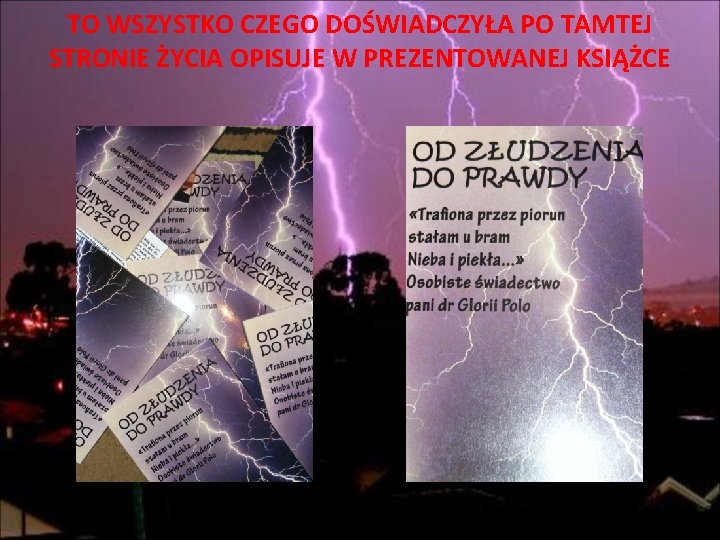 TO WSZYSTKO CZEGO DOŚWIADCZYŁA PO TAMTEJ STRONIE ŻYCIA OPISUJE W PREZENTOWANEJ KSIĄŻCE 