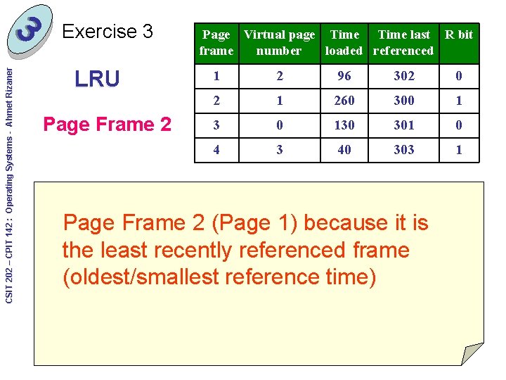 CSIT 202 – CPIT 142 : Operating Systems - Ahmet Rizaner 3 Exercise 3