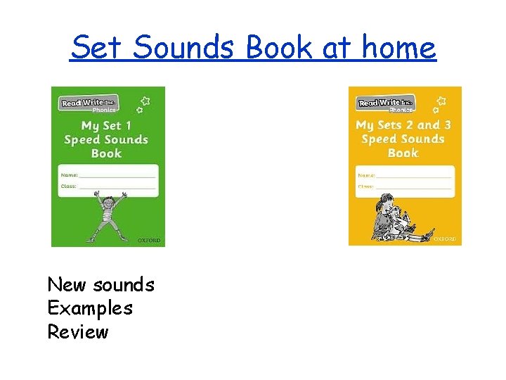 Set Sounds Book at home New sounds Examples Review 