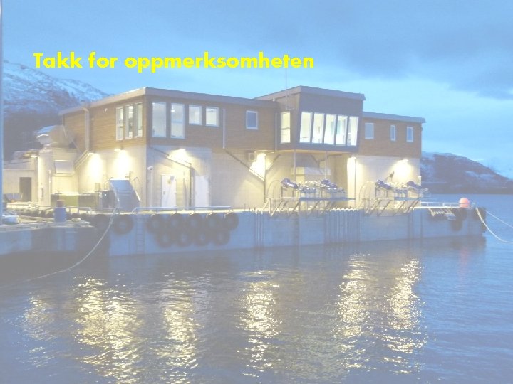 Takk for oppmerksomheten 