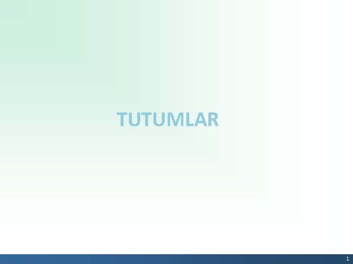 TUTUMLAR 1 