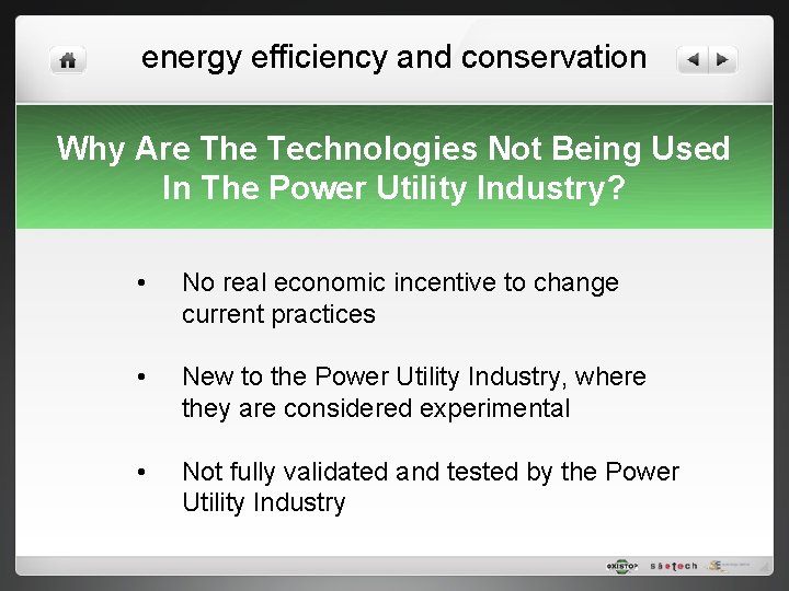energy efficiency and conservation Why Are The Technologies Not Being Used In The Power