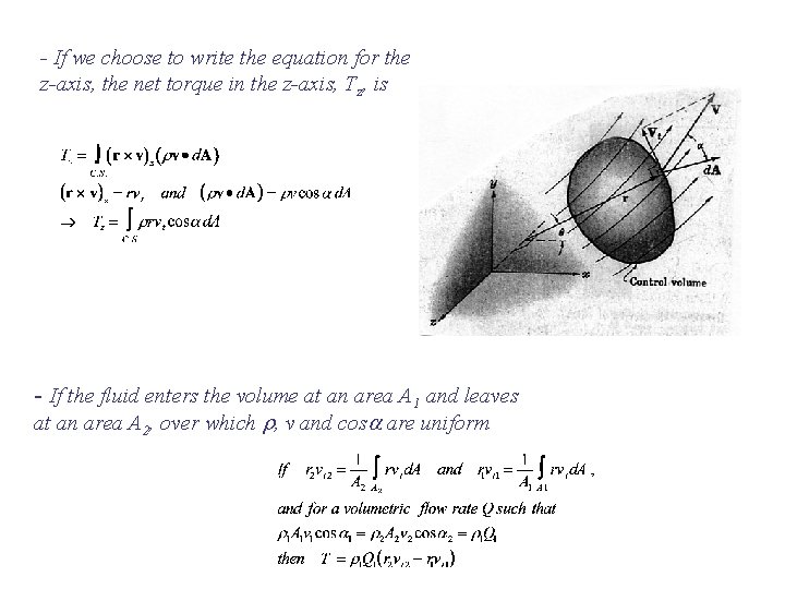 - If we choose to write the equation for the z-axis, the net torque