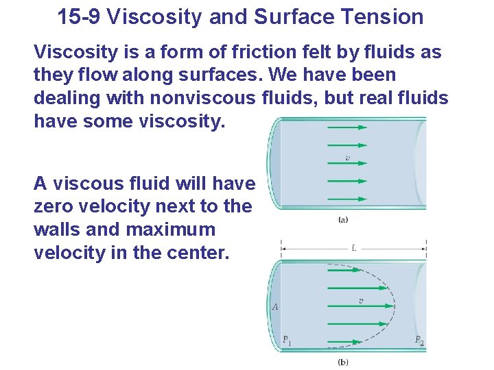 15 -9 Viscosity and Surface Tension Viscosity is a form of friction felt by