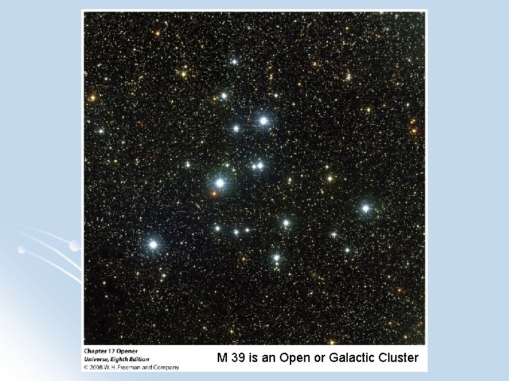 M 39 is an Open or Galactic Cluster 