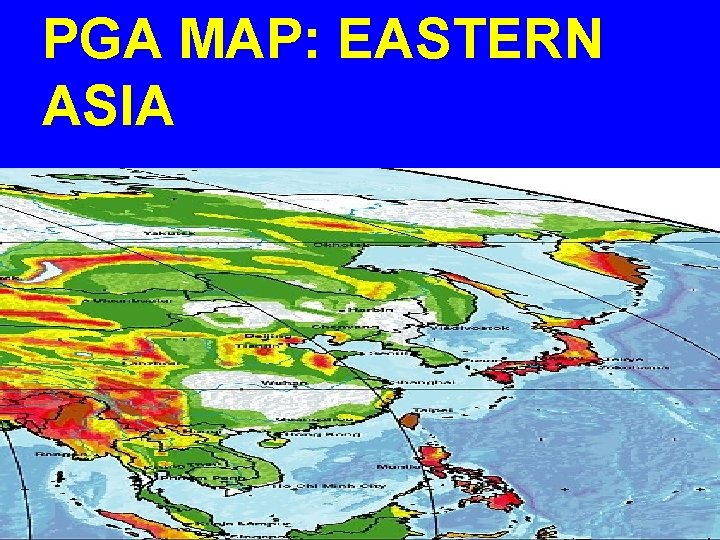 PGA MAP: EASTERN ASIA 
