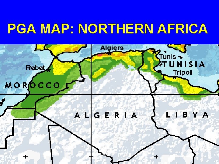 PGA MAP: NORTHERN AFRICA 