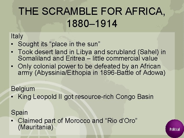 European Imperialism And Africa During The Age Of