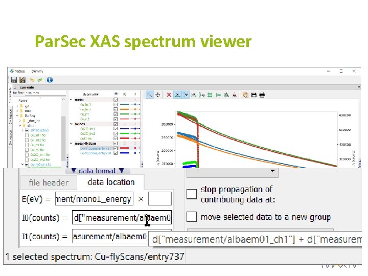 Par. Sec XAS spectrum viewer 