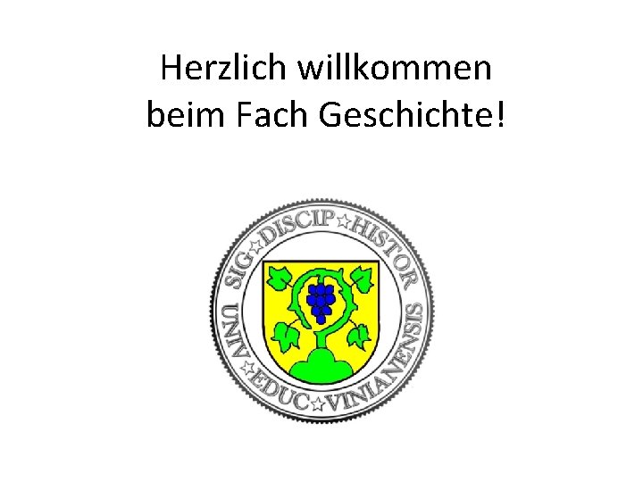 Herzlich willkommen beim Fach Geschichte! 