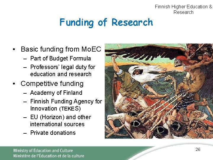 Funding of Research Finnish Higher Education & Research • Basic funding from Mo. EC Funding of Research Finnish Higher Education & Research • Basic funding from Mo. EC